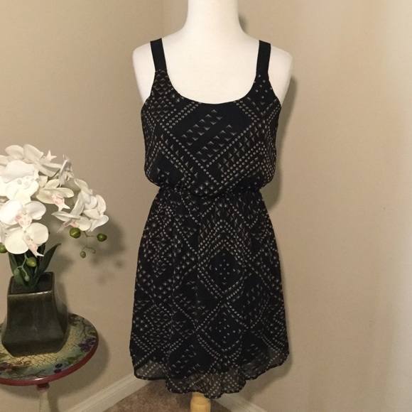 Xhilaration Dresses & Skirts - Xhilaration Sheer Sleeveless Dress Black Brown S
